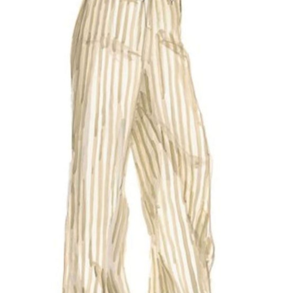 J. PETERMAN Causal Wide Leg Linen Pants
